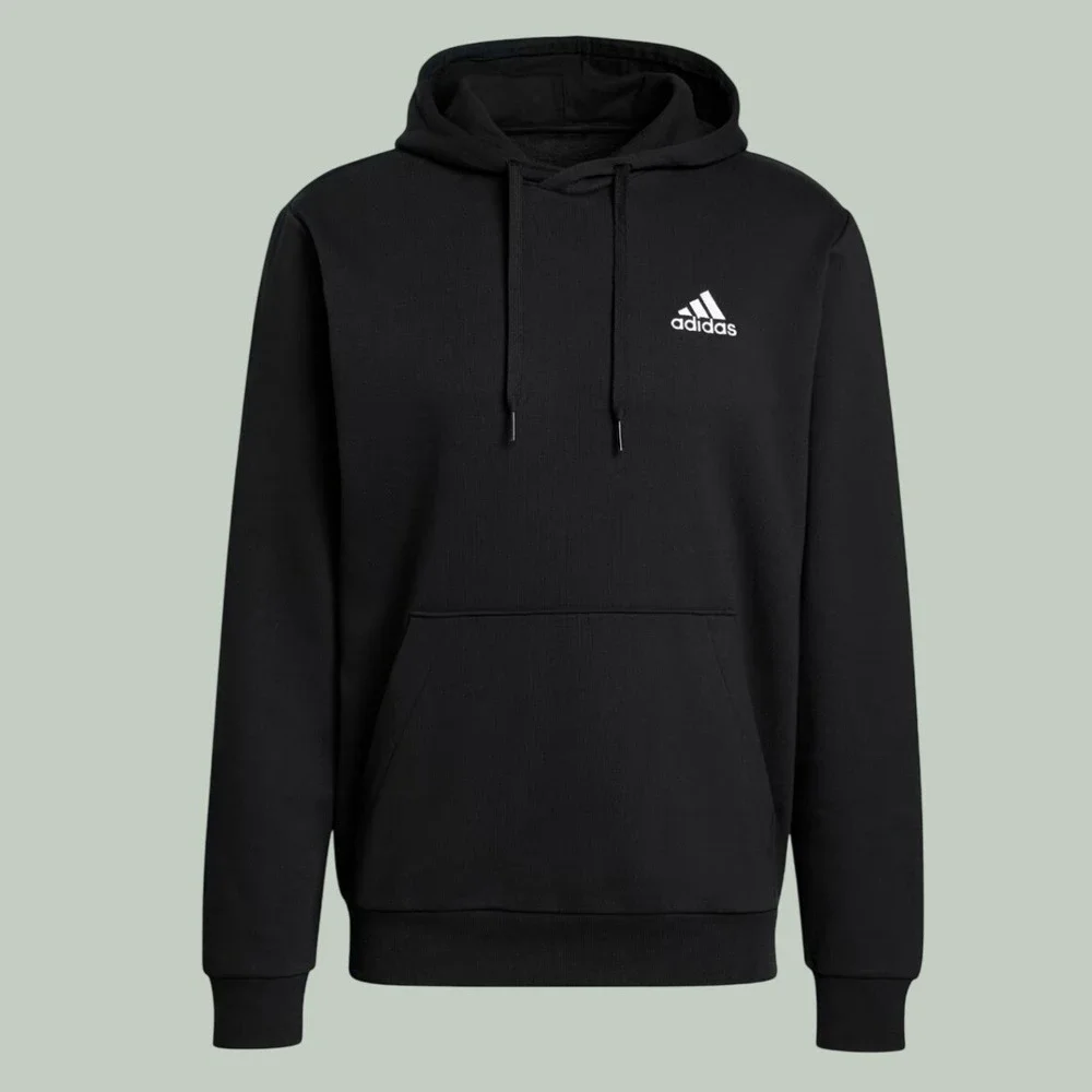 Adidas Feelcozy HD Black Athletic Hoodie Sweatshirt Men's Size XXL NEW